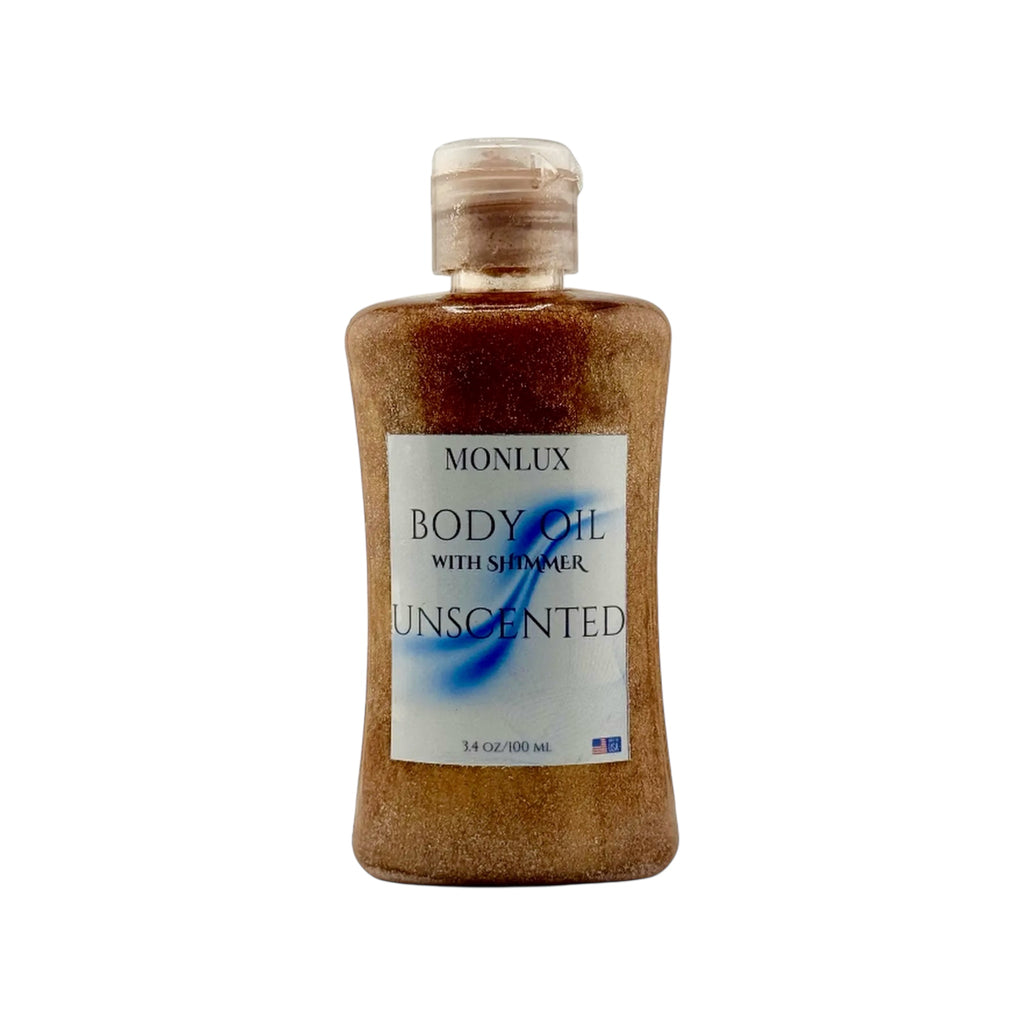 Unscented Shimmer + Coconut Lemongrass Body Oil – Handcrafted Glow & Deep Moisture for Radiant, Soft Skin