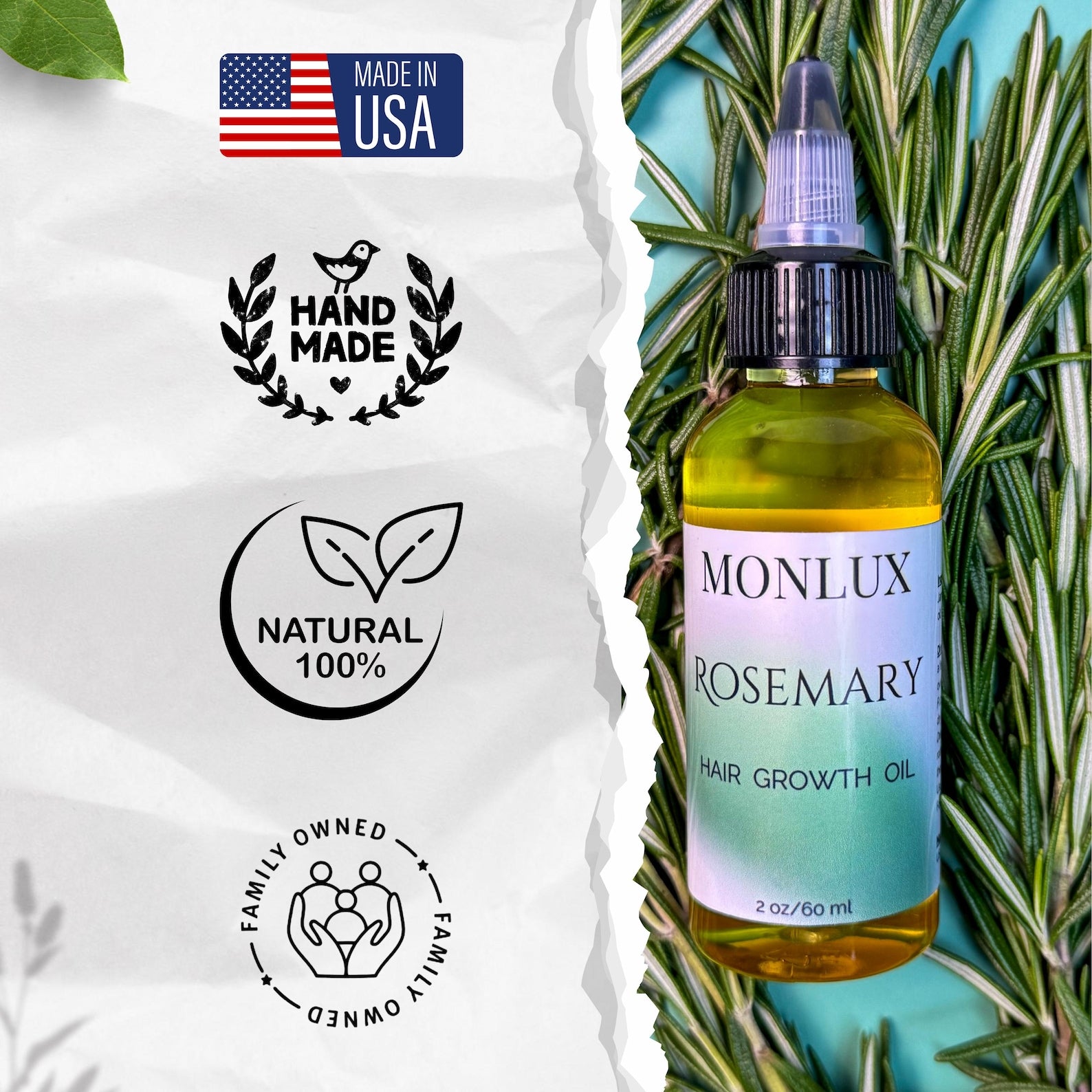 Castor & Rosemary Hair Oil Set