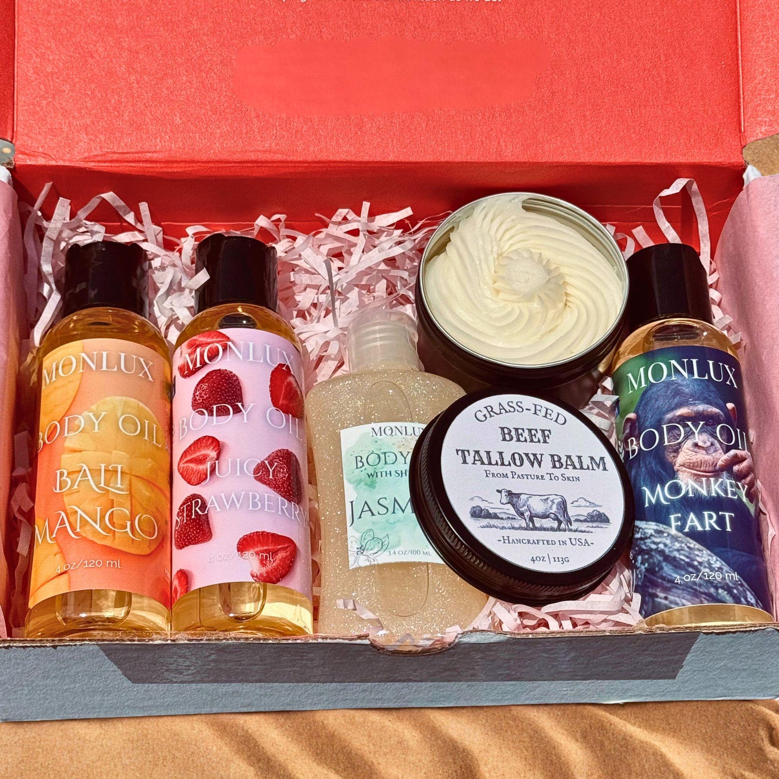 Natural Body Oil Gift Box – Handmade Hydrating Skincare Set