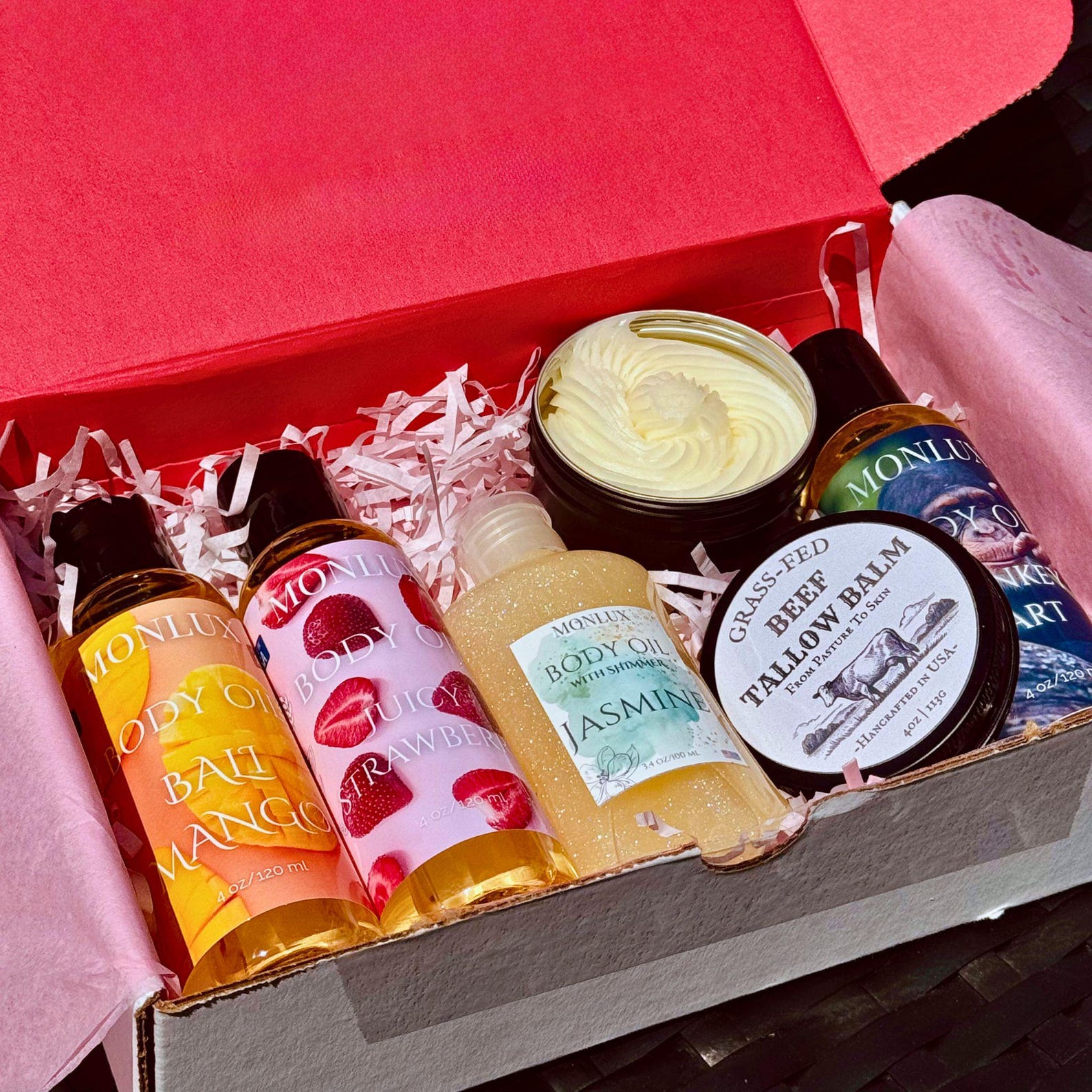 Natural Body Oil Gift Box – Handmade Hydrating Skincare Set
