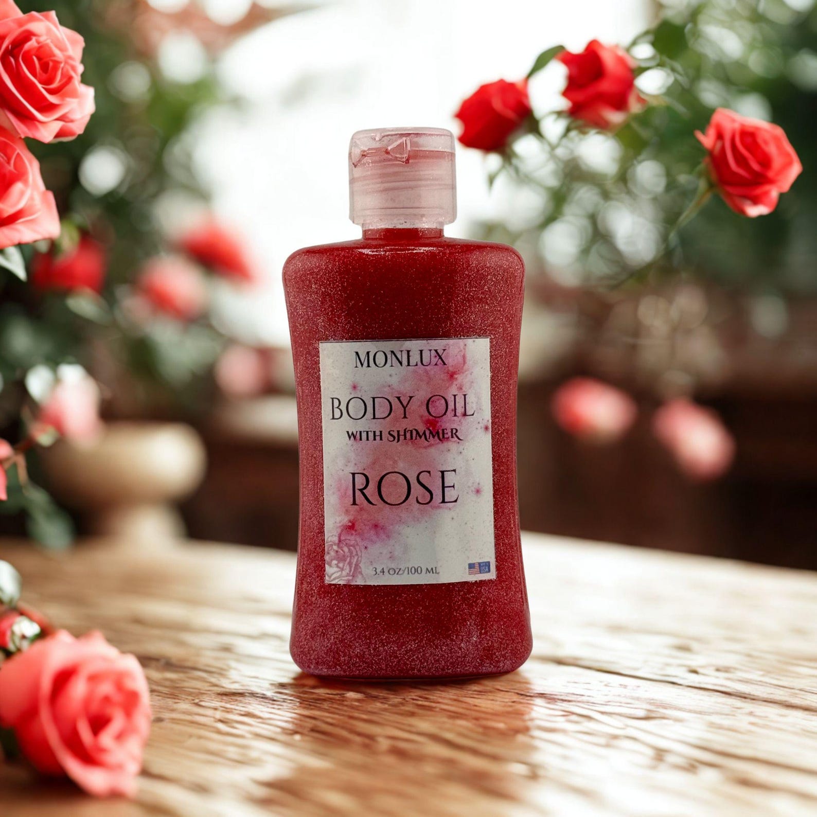 Rose Glow Oil with Shimmer + Juicy Strawberry Body Elixir